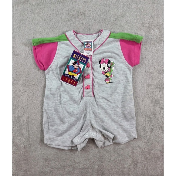 Vintage Minnie Mouse Romper 18 Months Skating Disney New - Picture 1 of 4